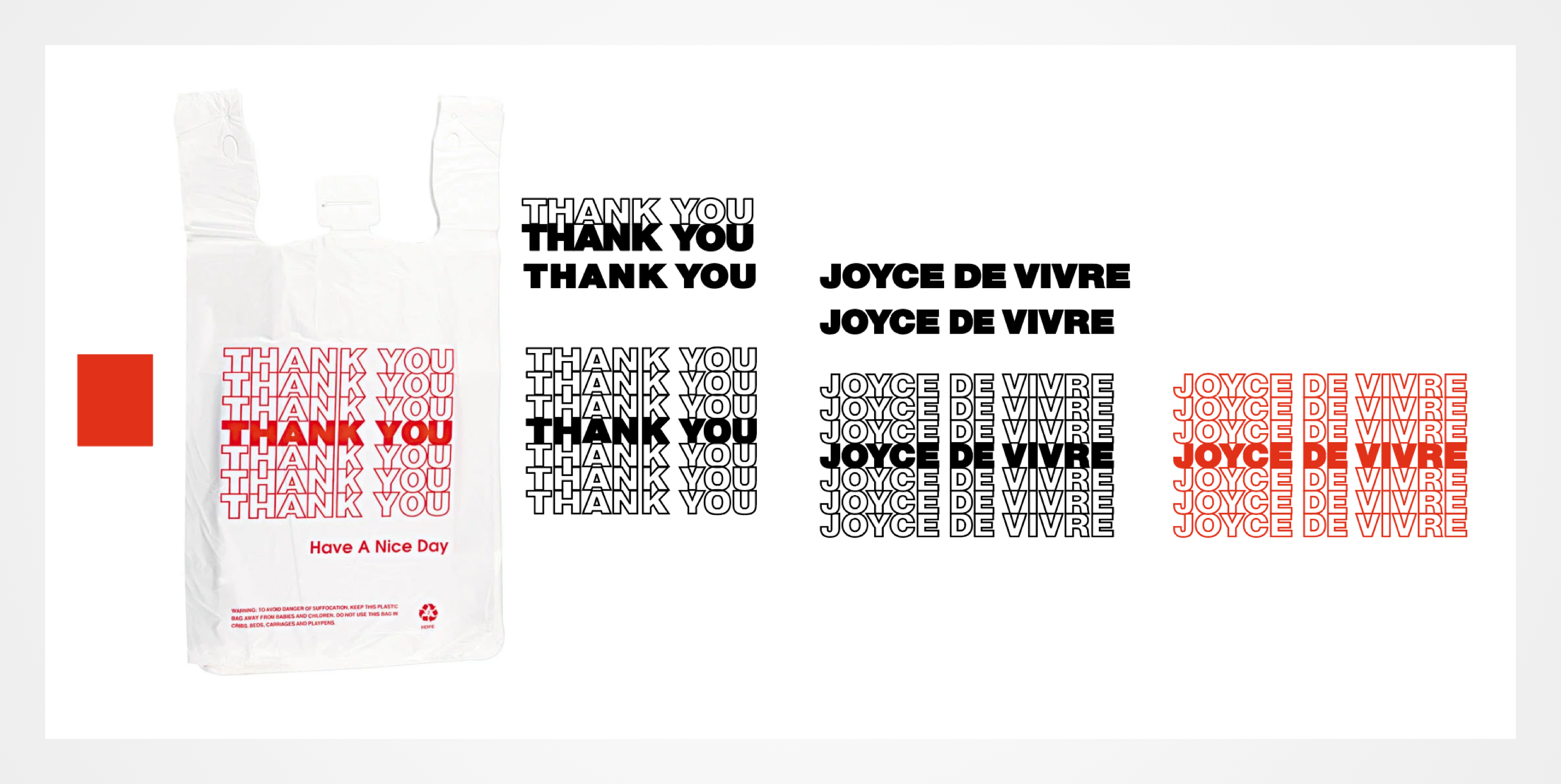 Joyce De Vivre Plastic Bag